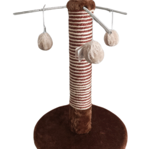 Rascador para Gatos con 3 Bolas Colgantes – Árbol rascador de Felpa y sisal – Rascador para Gatos pequeños y Grandes – Poste de 42 cm para Interior