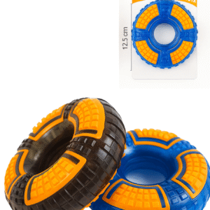Juguete TPR en forma de llanta para mascotas con fuga de comida, tamaño 12.5*4.4 cm - Juguetes para mascotas